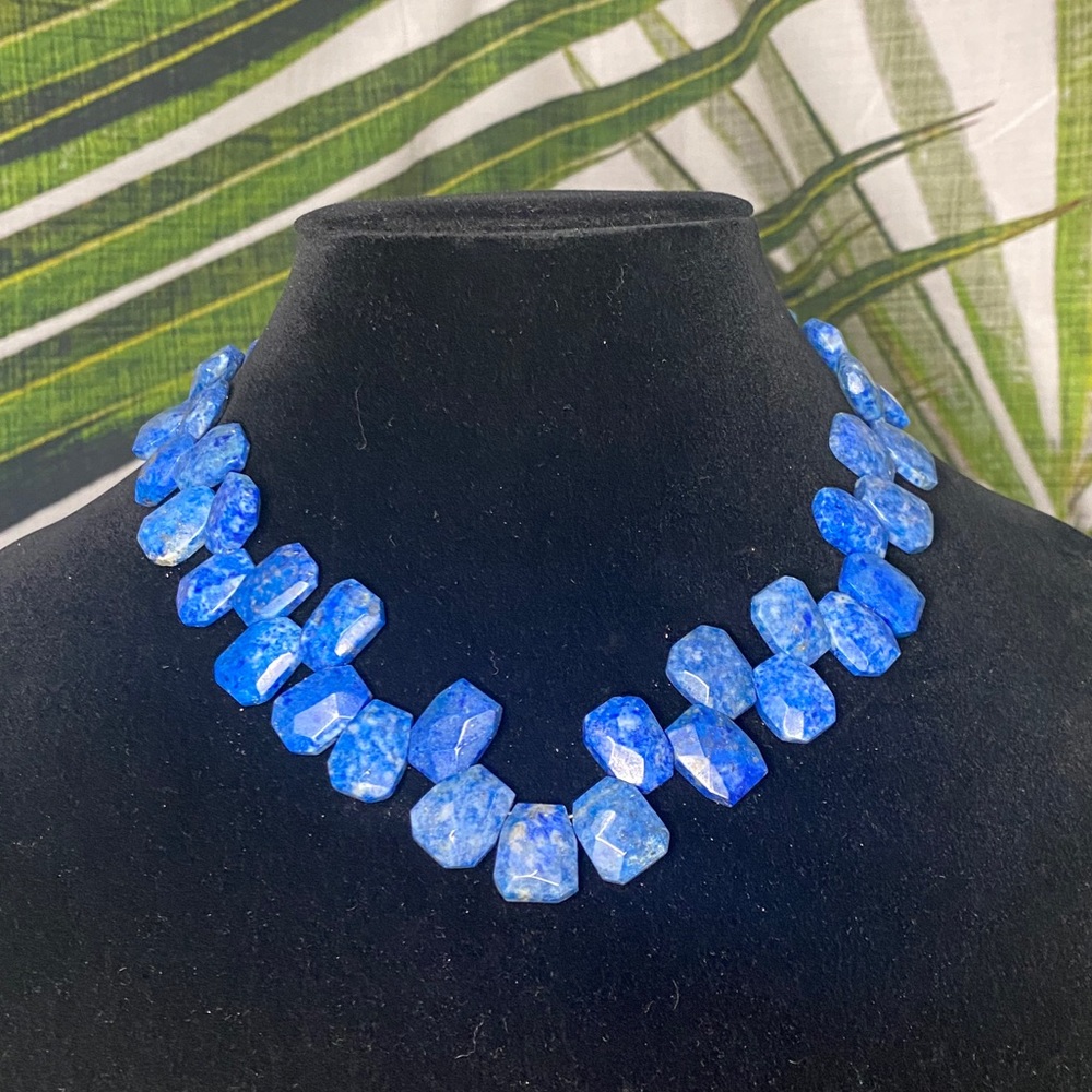 12K GF Lapis Natural Stone Necklace 💙✨